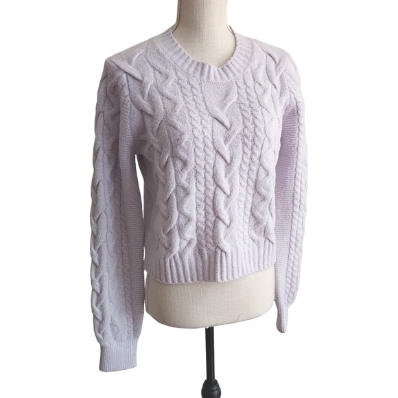 Sincerely Jules Womens Sweater Cable Knit Long Sleeve purple Y2K Size Large - Picture 1 of 6